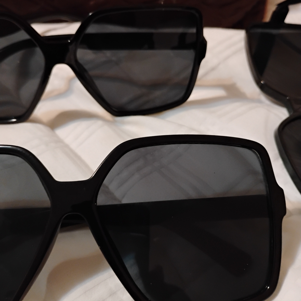🔥New 2025 Gorgeous Oversized Black Silk Diva Square Ladies Eye Wear AC Lens - Picture 2 of 6
